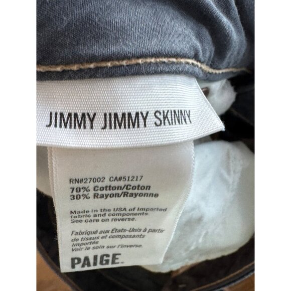 Paige Jimmy Jimmy Skinny Jeans Womens Size 28 Blue Denim Mid-Rise Comfort Stretc - Picture 5 of 6